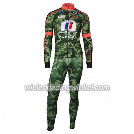 Set Fietsshirt Lange Mouw + Lange Koersbroek 2018 Armee De Terre N001